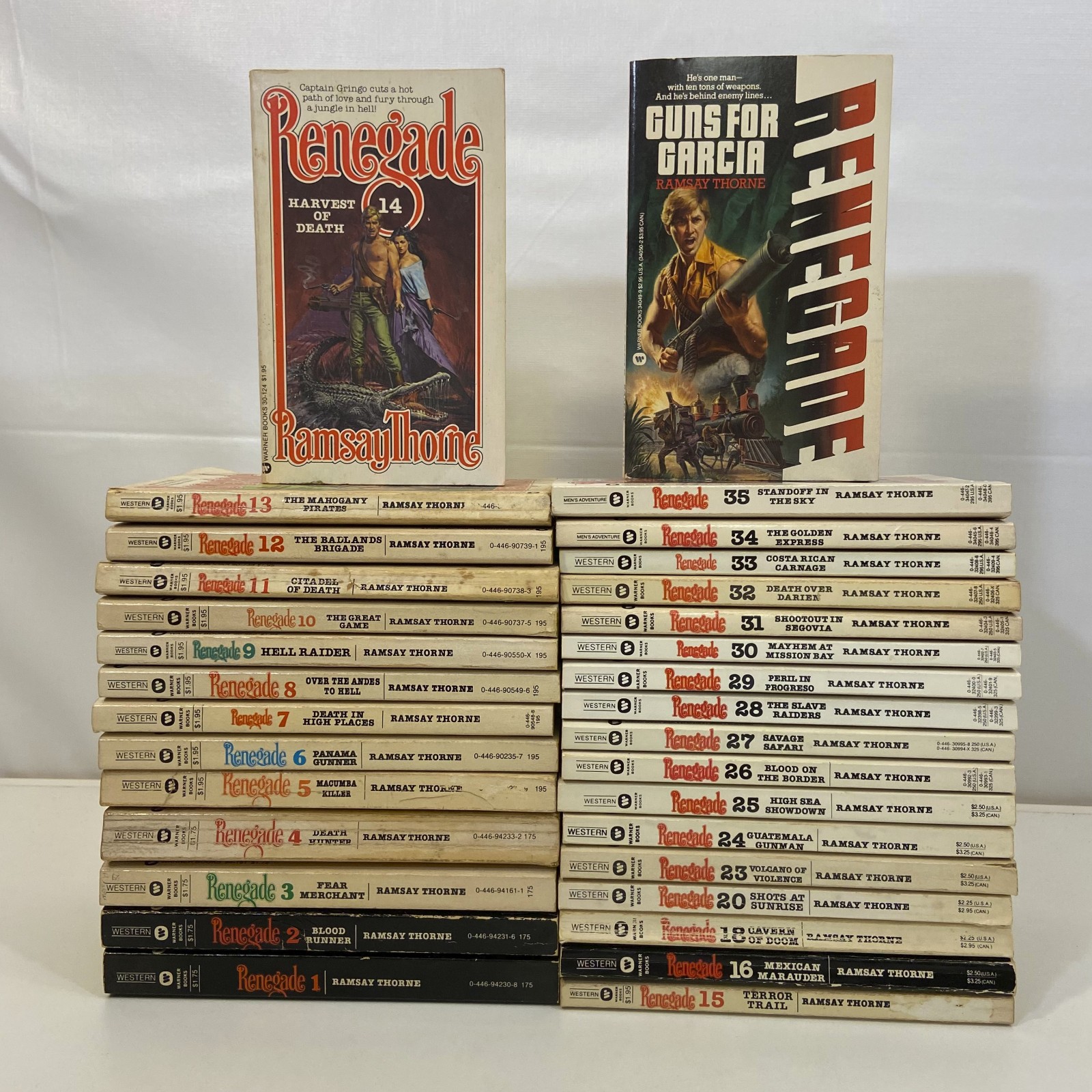 32 Ramsay Thorne Renegade Series Vintage Misc Volumes MMPB Western Novels Lot