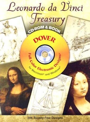 Leonardo da Vinci Treasury CD-ROM and Book (Dover Electronic Clip Art) – GOOD