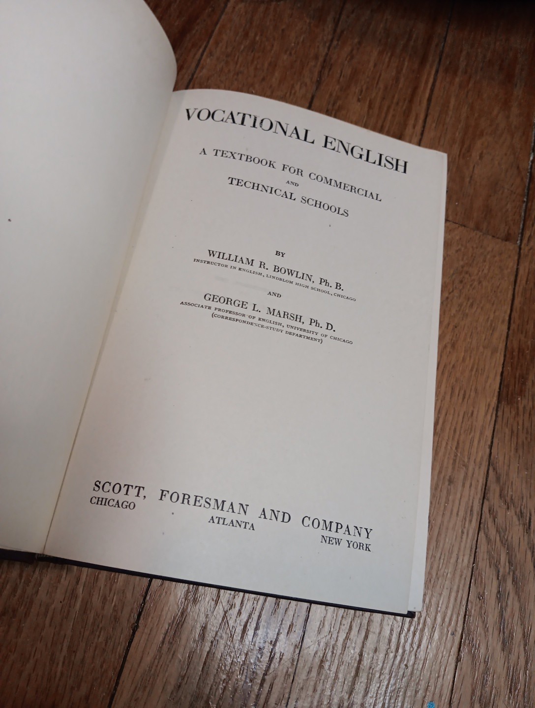 Antique 1918 Book – Vocational English for Commercial & Technical Schools antiq.