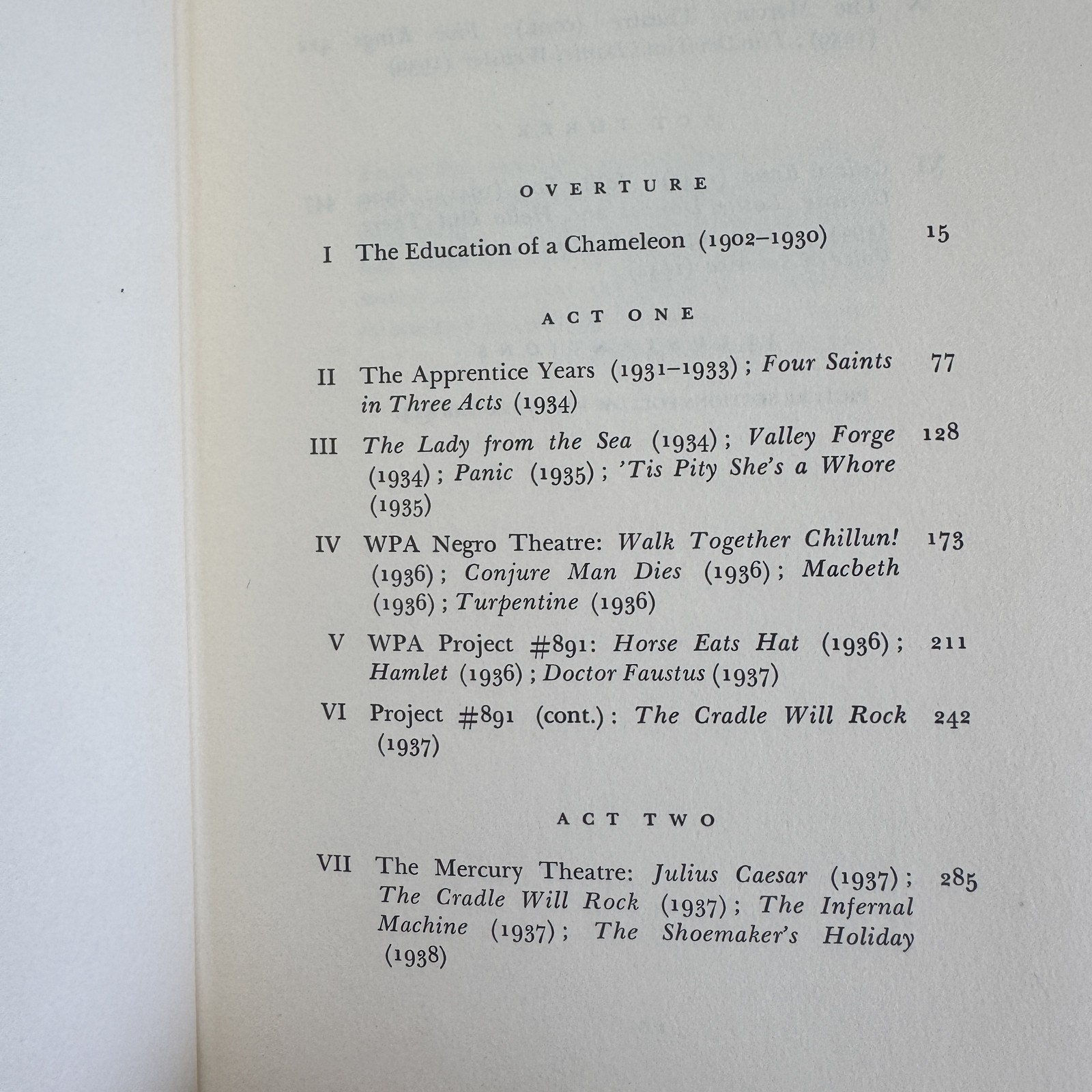 Run-Through – John Houseman 1972 Second Printing Simon and Schuster Memoir