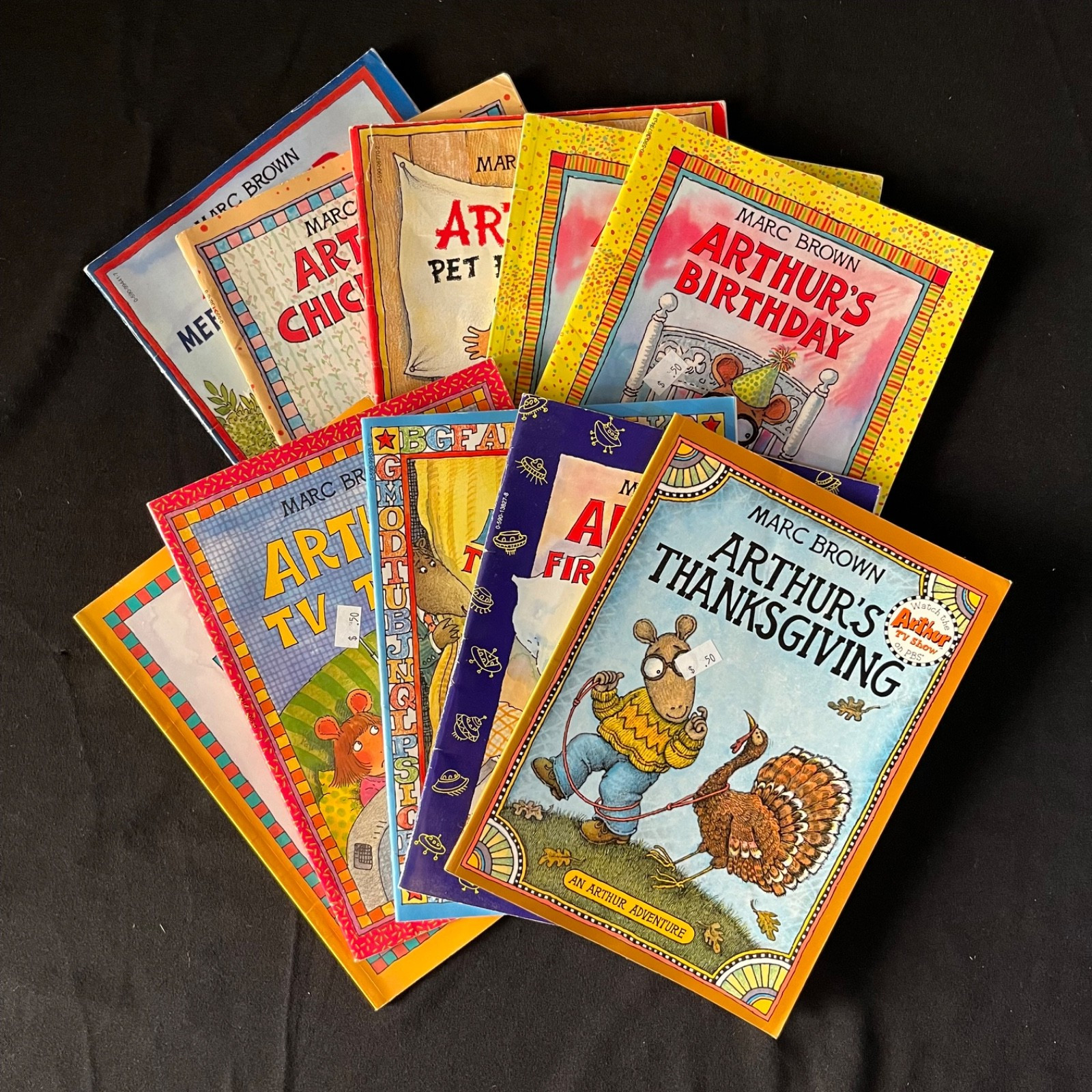 1 Marc Brown Signed LOT 10 Arthur Adventure Vintage Paperback Books Illustrated