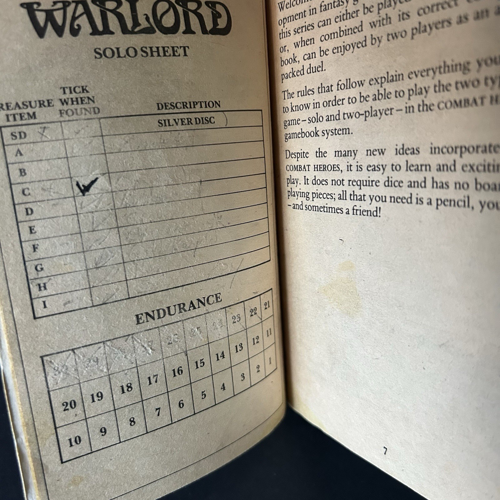 Combat Heroes: White Warlord by Joe Dever 1988 Berkley Pacer Books 1st Printing