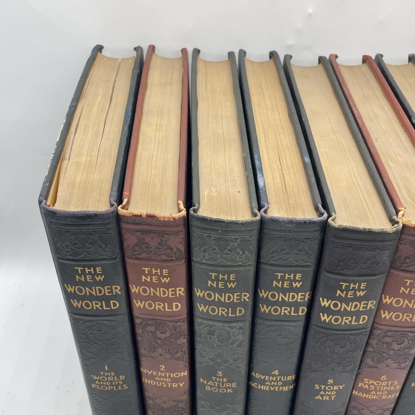 The New Wonder World Vol. 1-8 10&11 Set Geo. L. Shuman & Company Books