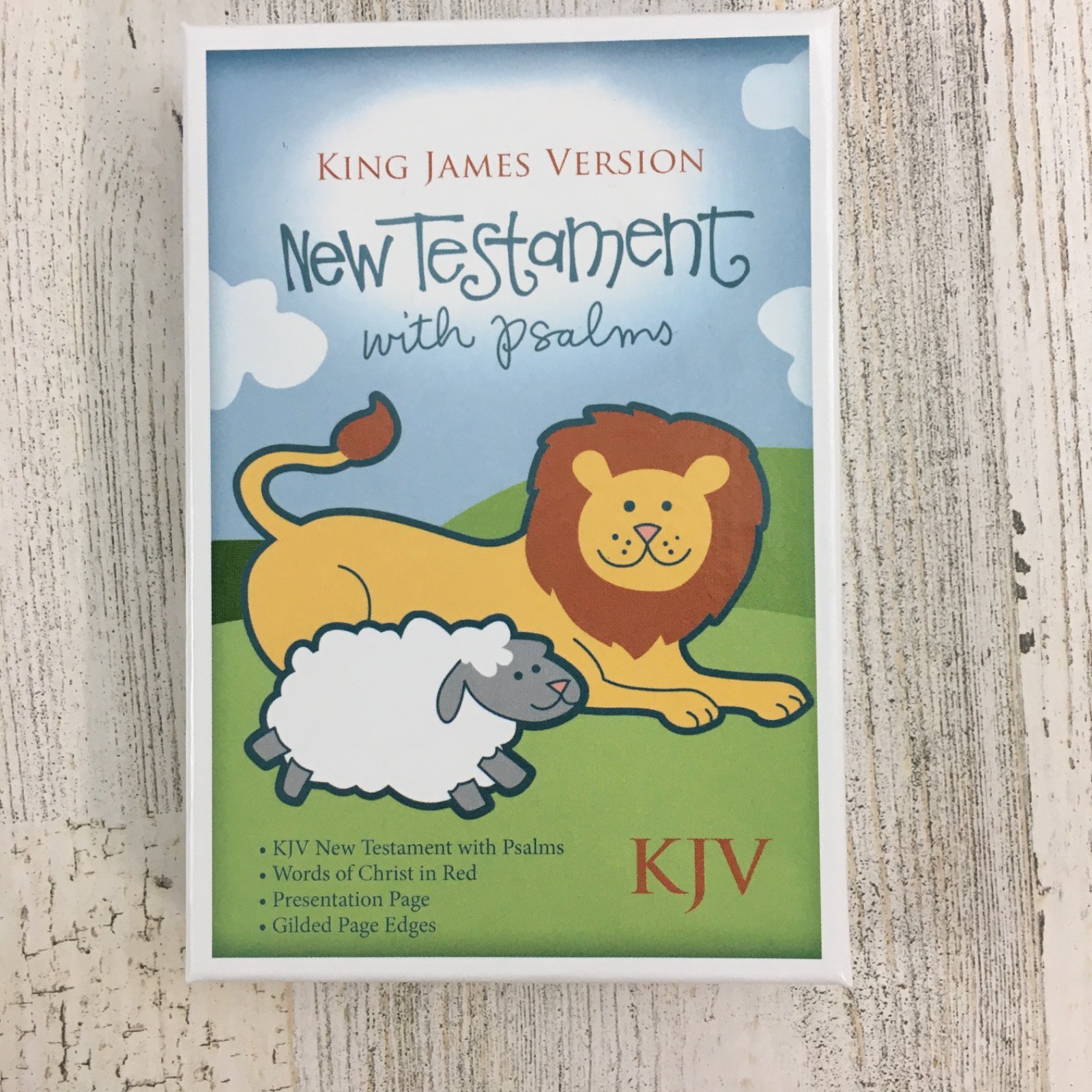 Holman KJV Baby Kids Pocket New Testament WHITE Imitation Leather Bible with Box