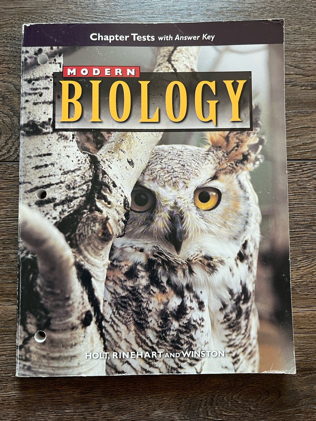 Modern Biology (Chapter Test with Answer Keys)