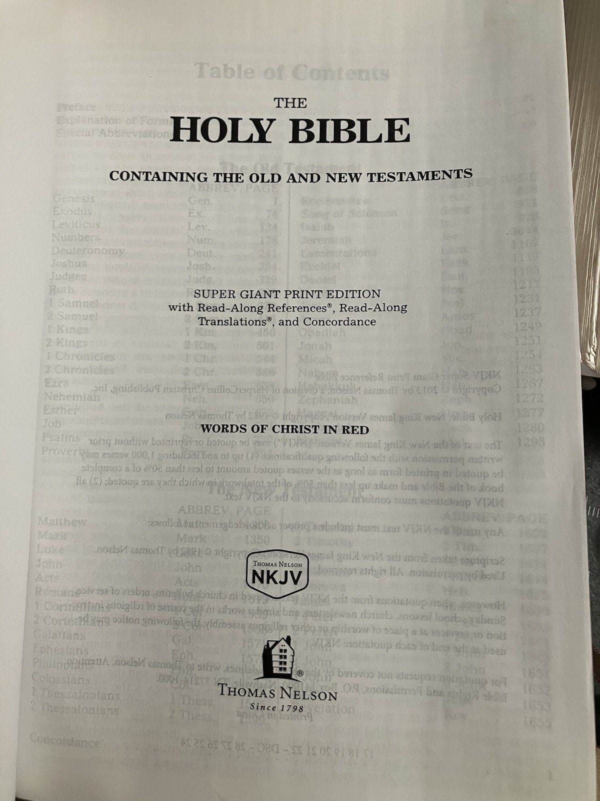 NKJV Super Giant Print Reference Bible, Saddle Brown LeatherTouch Indexed