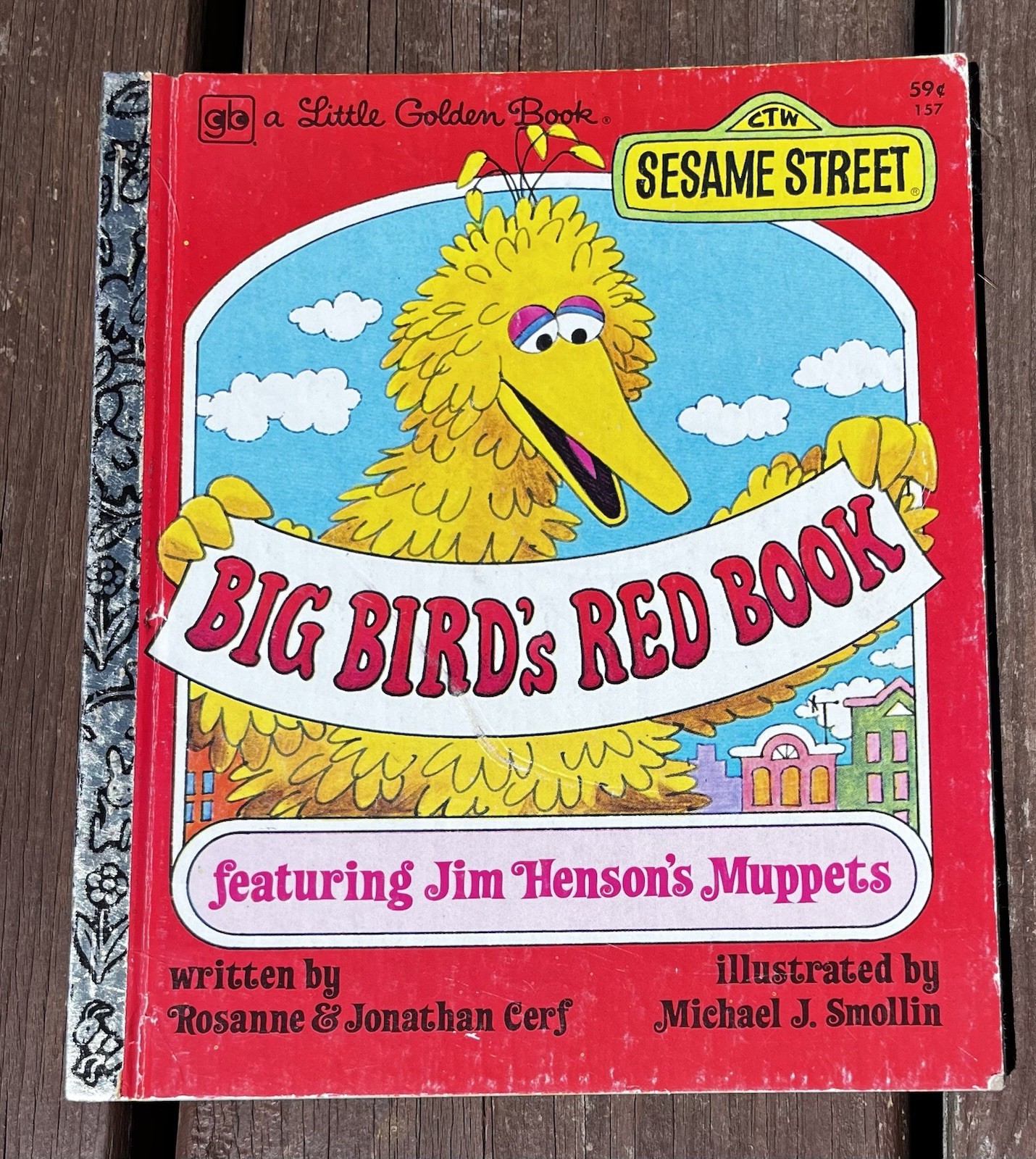 Vintage Sesame Street Big Bird’s Red Book 1977 Little Golden Book Children’s