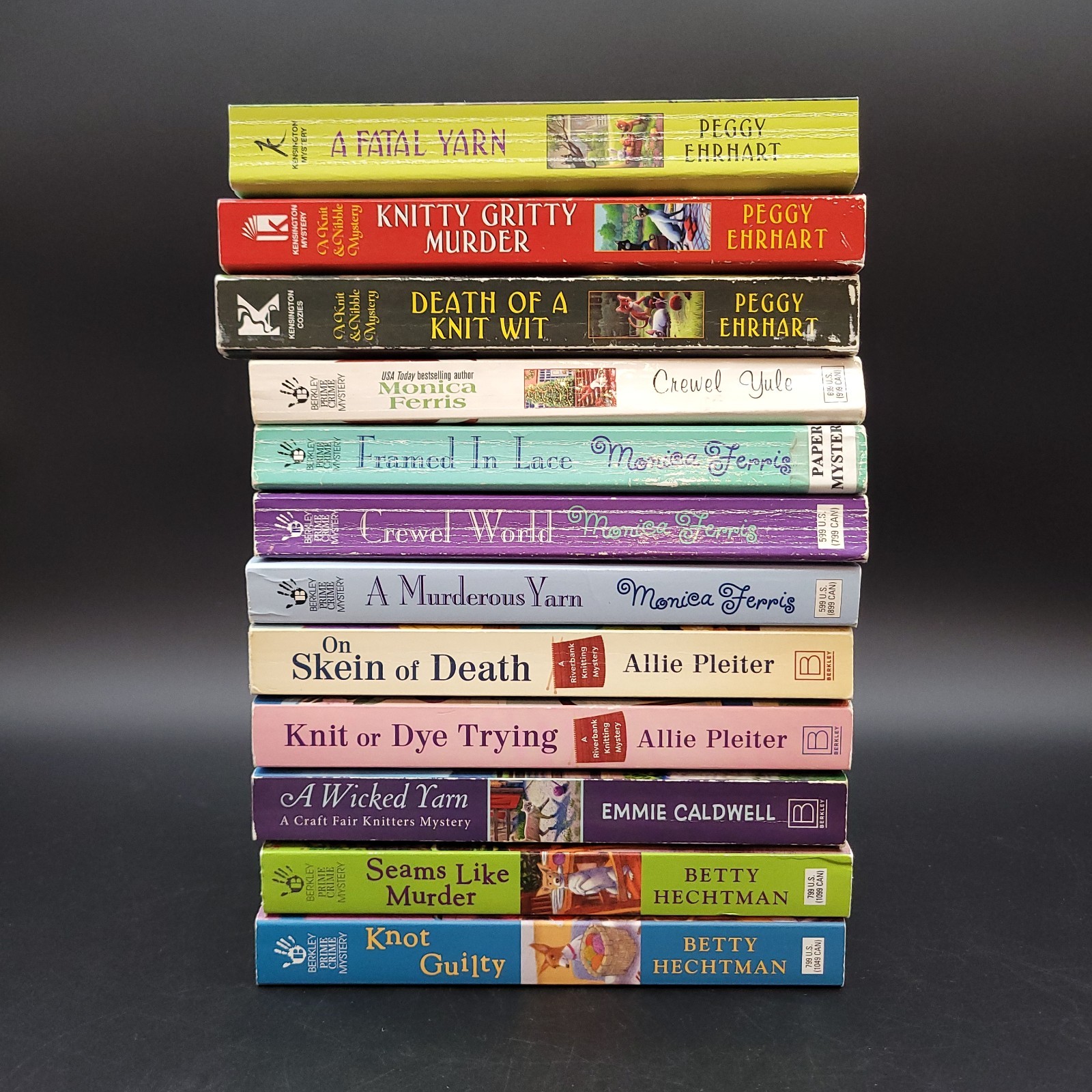 Cozy Mystery Books Lot of 12 Related to Knit Crochet Needlework Misc Titles