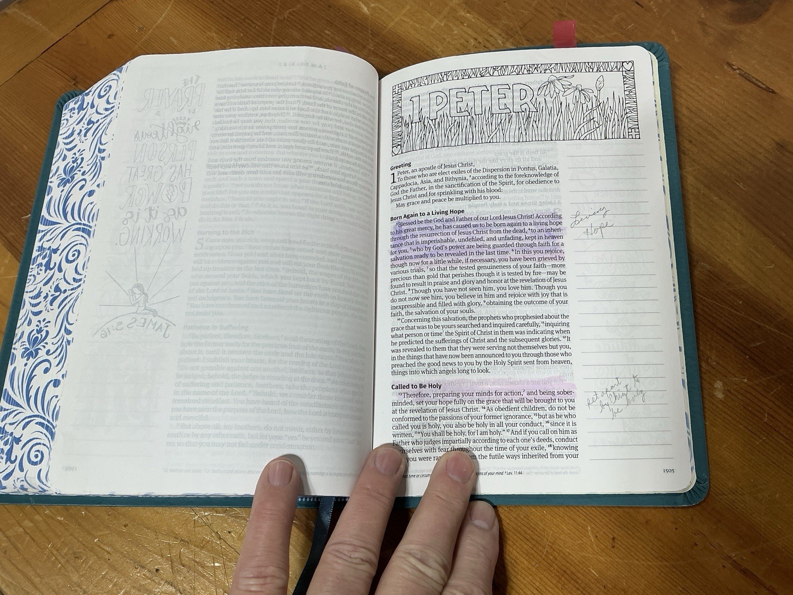 ESV The Enduring Word Bible Teal Imitation Leather Over Board 2018 VERY NICE SEE