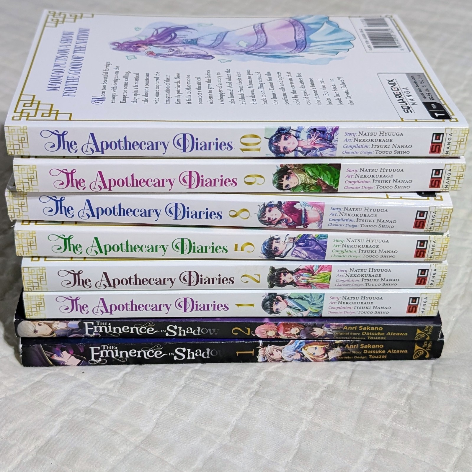 (8) Magna Books The Apothecary Diaries 1-2, 5, 8-10 & The Eminence In Shadow 1-2