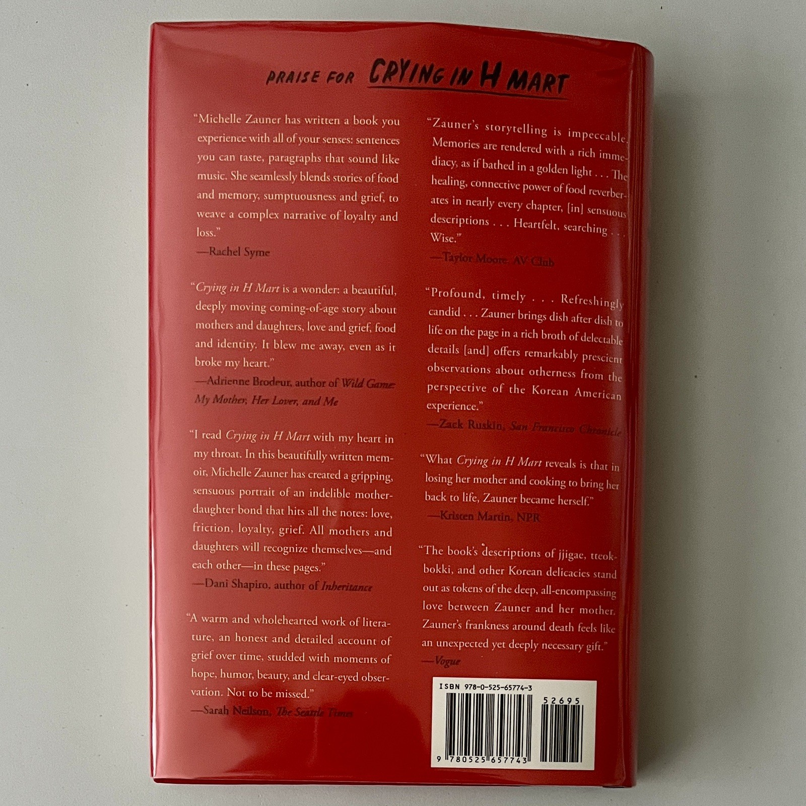 Flat signed 1st/Later Prt 2021 HC Crying in H Mart: A Memoir by Michelle Zauner