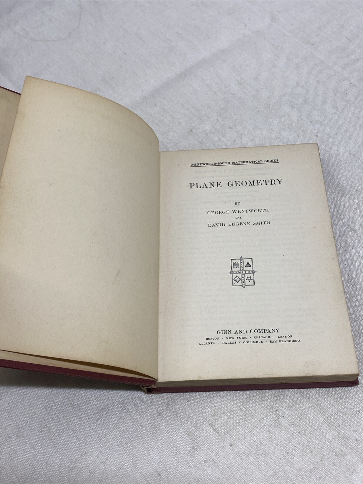 Plane Geometry 1888 1938 George Wentworth David Smith Math Textbook 297 Pages