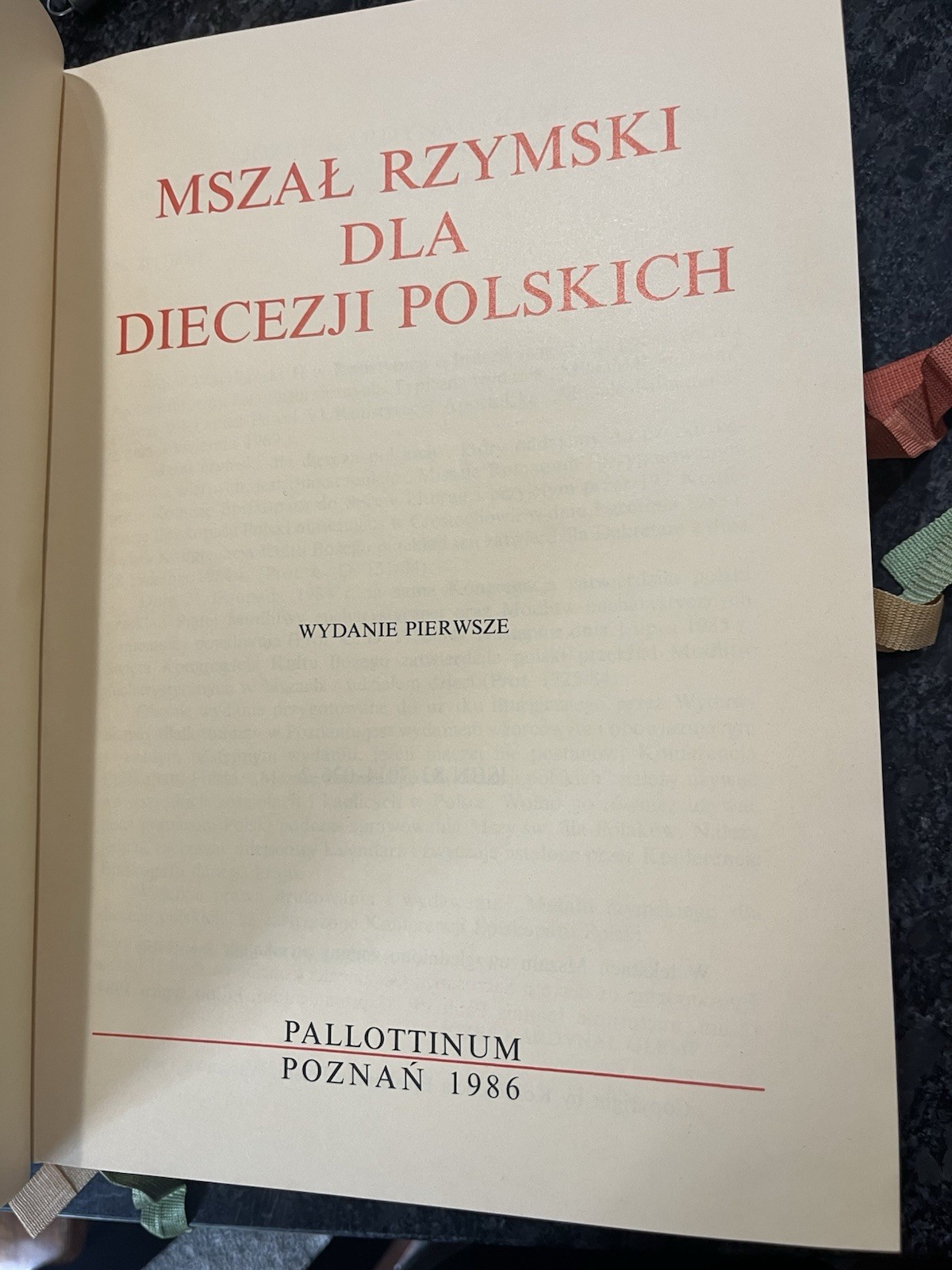 Mszal Lacinsko-Polski 1986 Latin Polish Missal for Priests Roman Catholic Mass