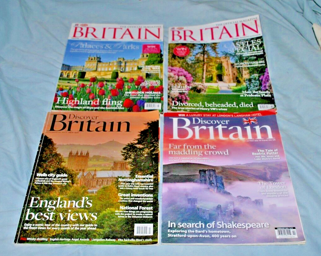 Lot of 4 Discover BRITAIN Official Magazine March 2019/ Feb March 2016/Feb 2014