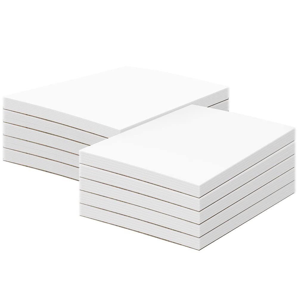 8.5 x 5.5″ Blank White Memo Pads with Chipboard on the Back – Great for Writi…