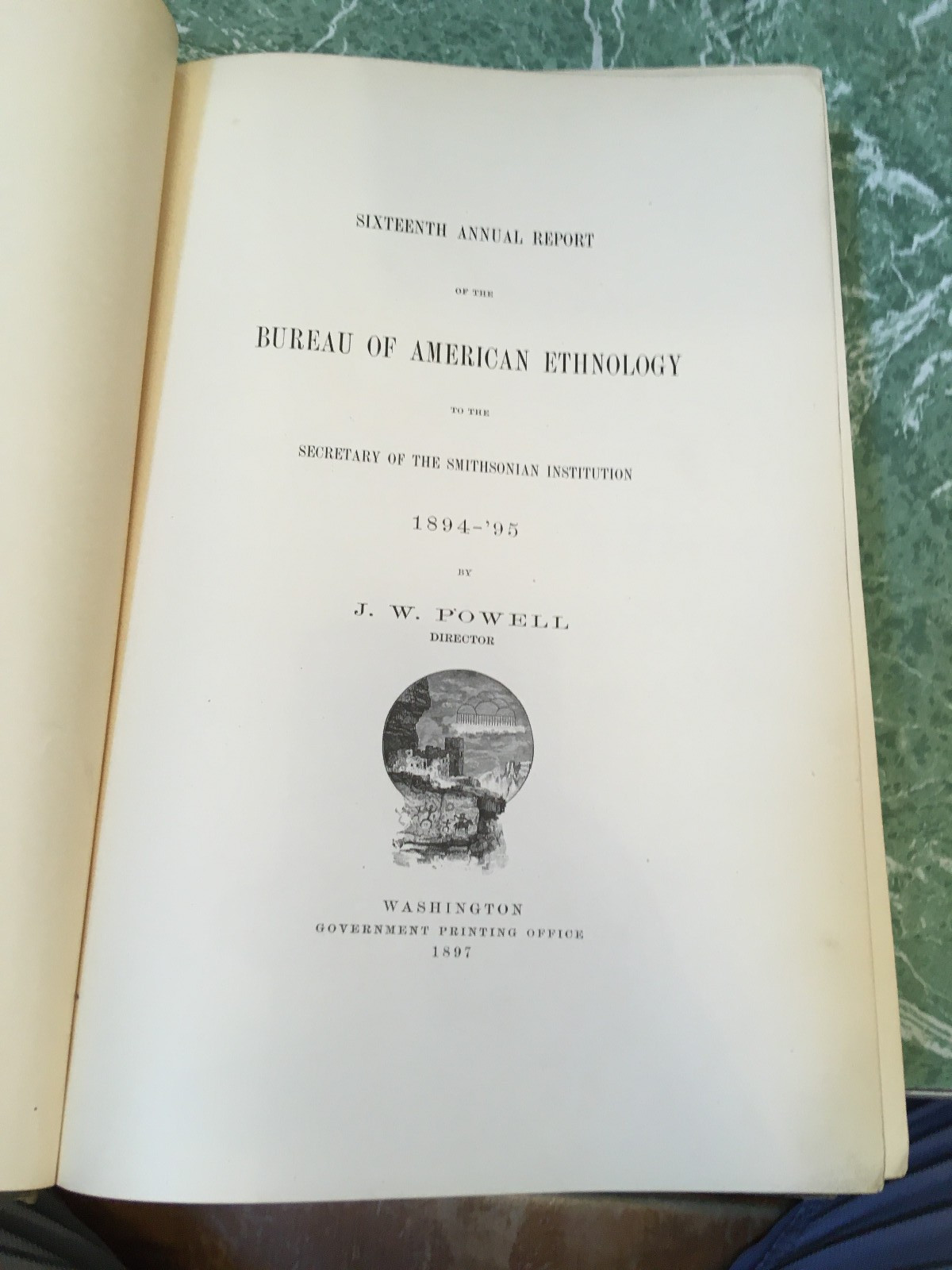 BUREAU OF AMERICAN ETHNOLOGY 16th Annual Report 1894-95 HB Smithsonian Snake
