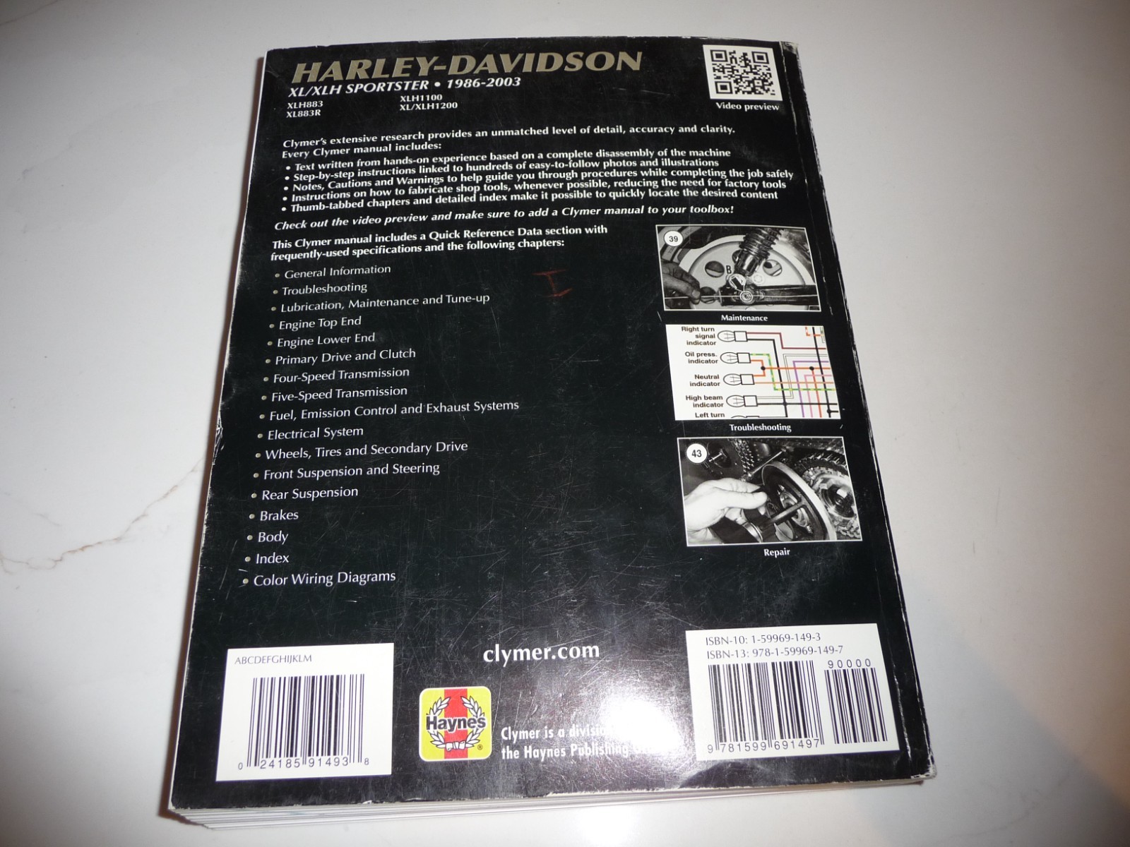 CLYMER HARLEY-DAVIDSON XL/XLH SPORTSTER 1986-2003 – M429-5 – FREE SHIPPING