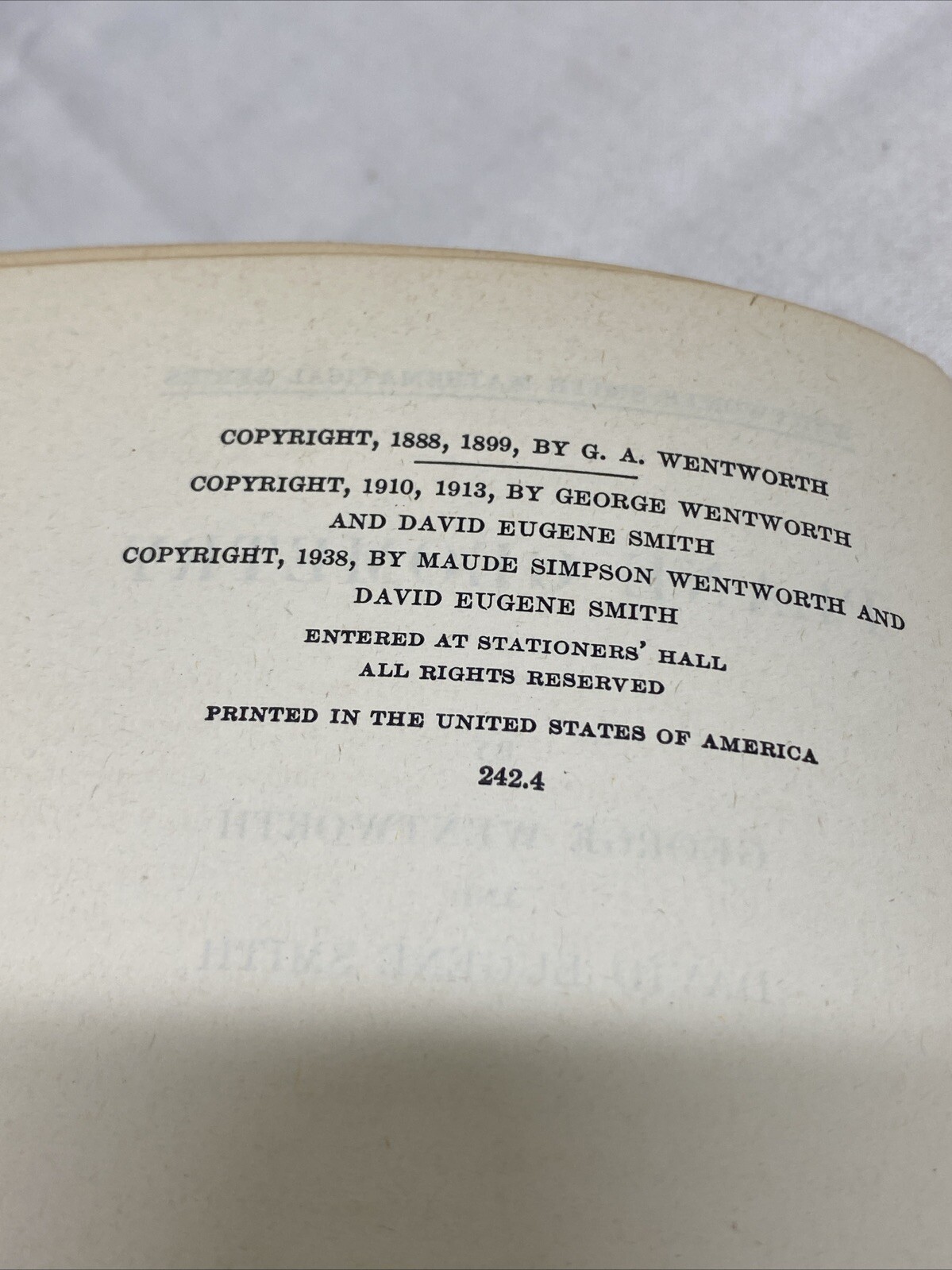 Plane Geometry 1888 1938 George Wentworth David Smith Math Textbook 297 Pages