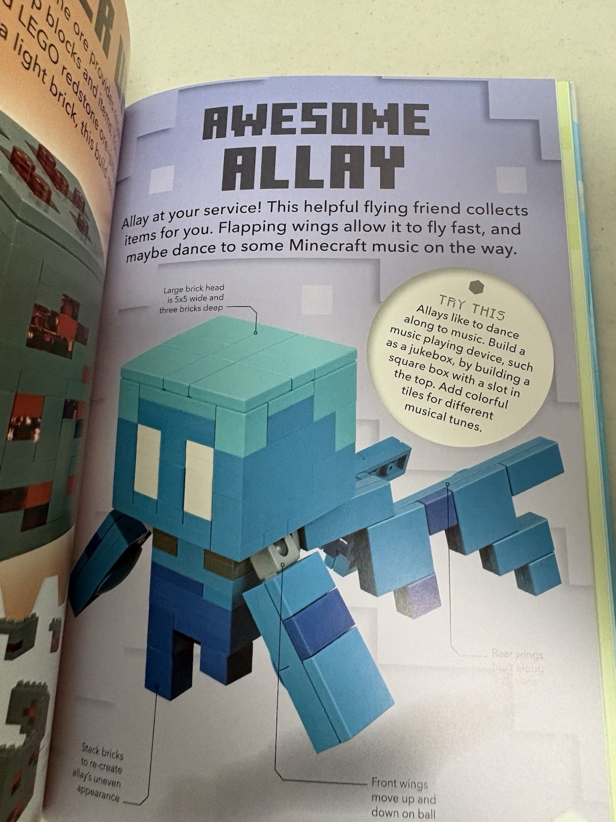 LEGO Minecraft Ideas Hardcover Book With 2 lego models