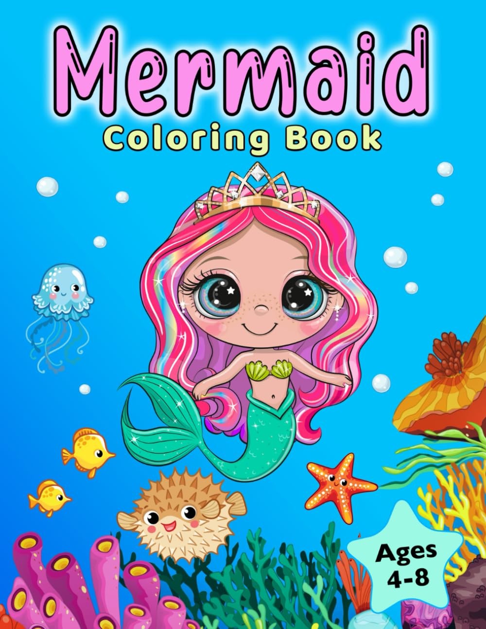 Mermaid Coloring Book: For Kids Ages 4-8 (Coloring Books for Kids) – paperba…