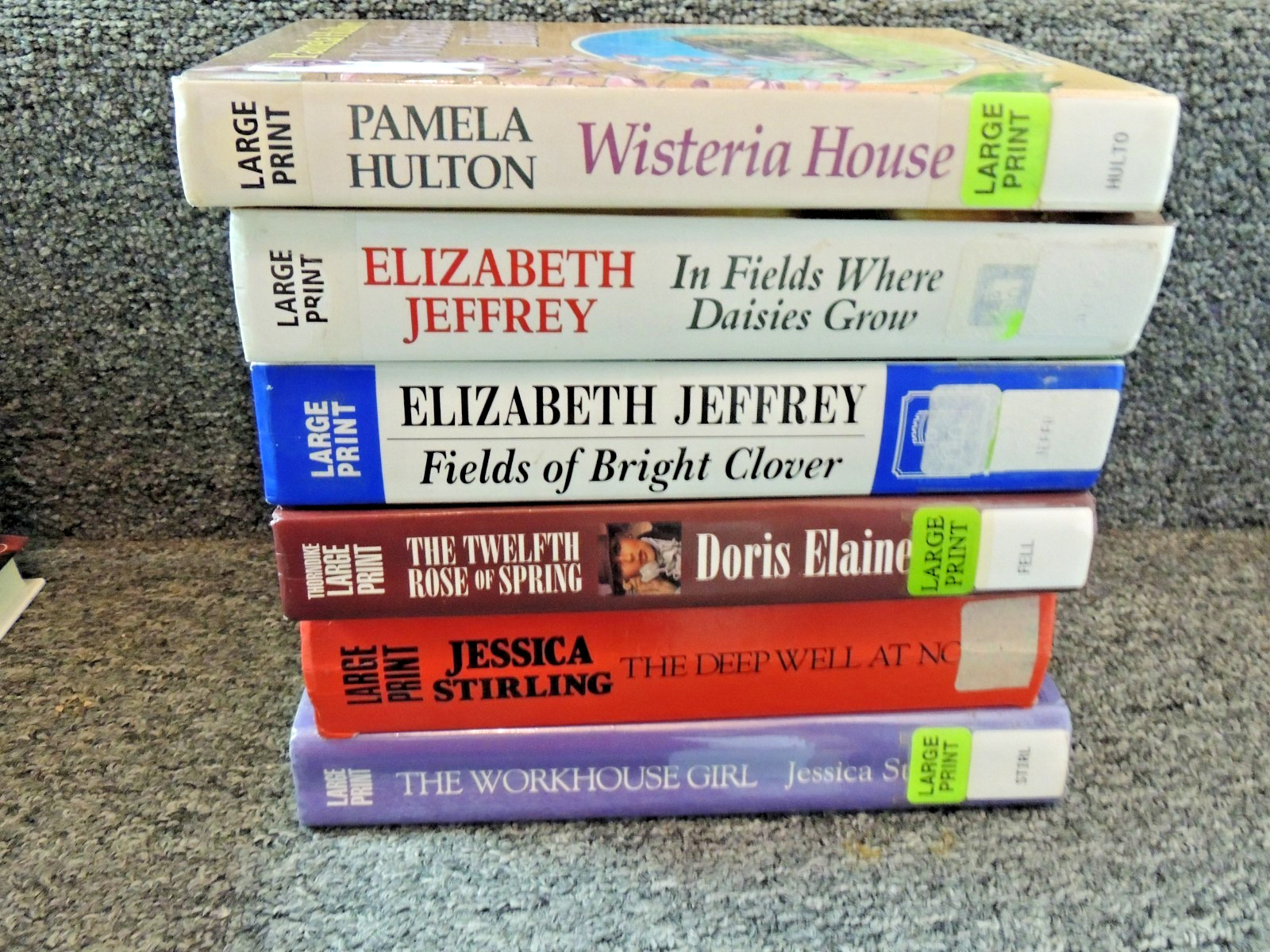 6 Historical Romances LPHB Jessica Stirling, Elizabeth Jeffrey, Pamela Hulton