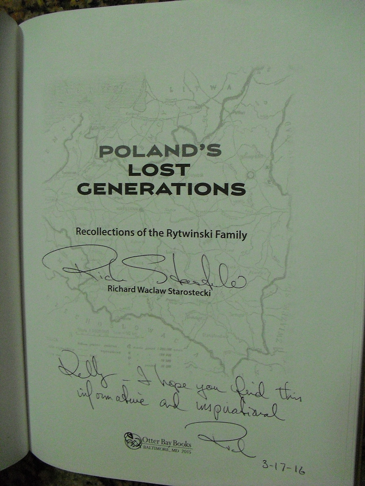 POLAND’S LOST GENERATIONS BY RICHARD WACLAW STAROSTECKI 2015 SIGNED