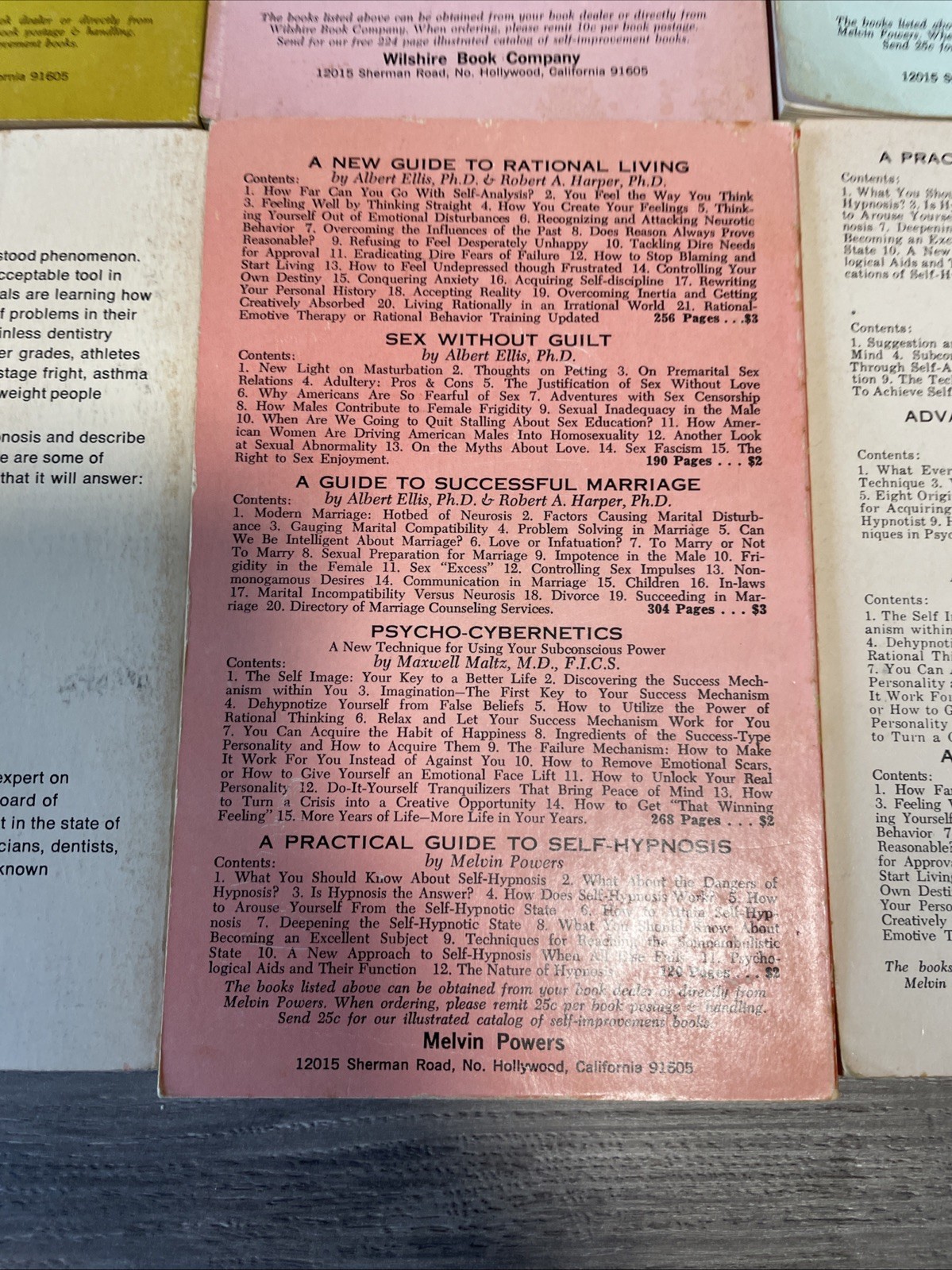 Vintage 1970’s Hypnosis/ Hypnotic Lot of 6 Books – Wilshire Book Co. -FACINATING