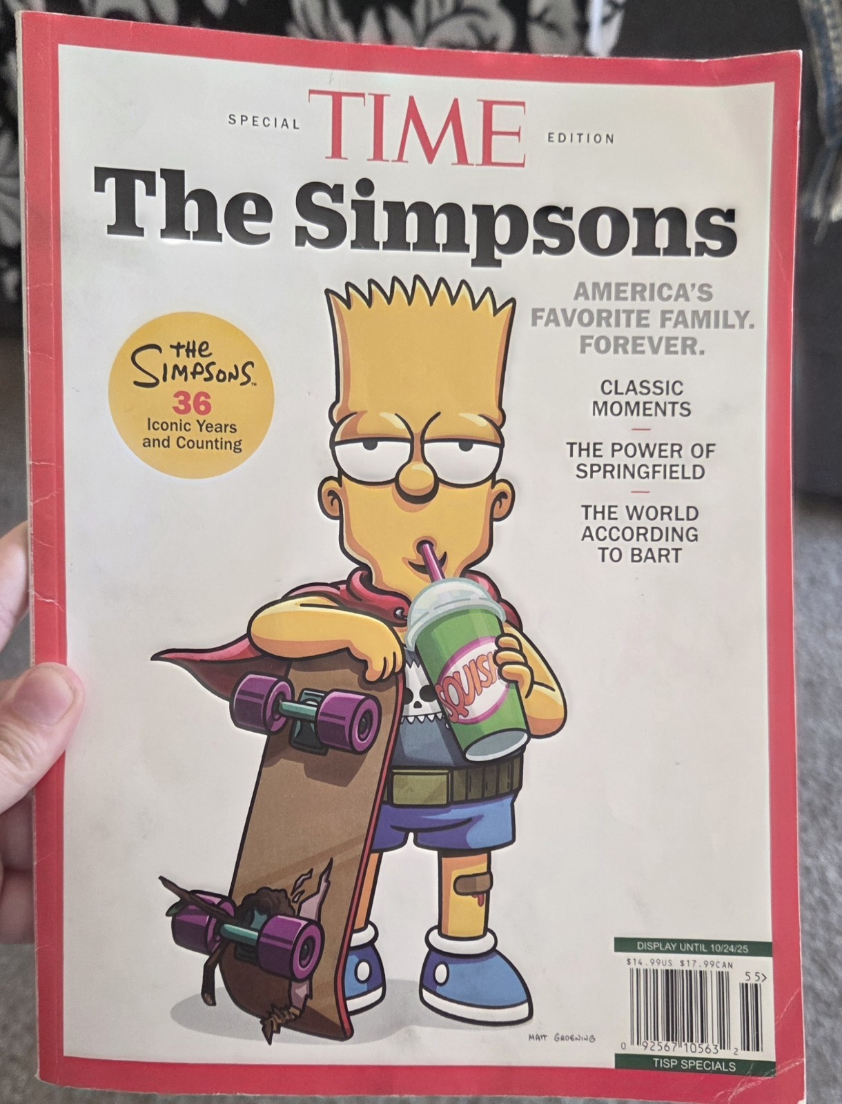 TIME MAGAZINE : THE SIMPSONS -BART ON COVER 2025 TTS3