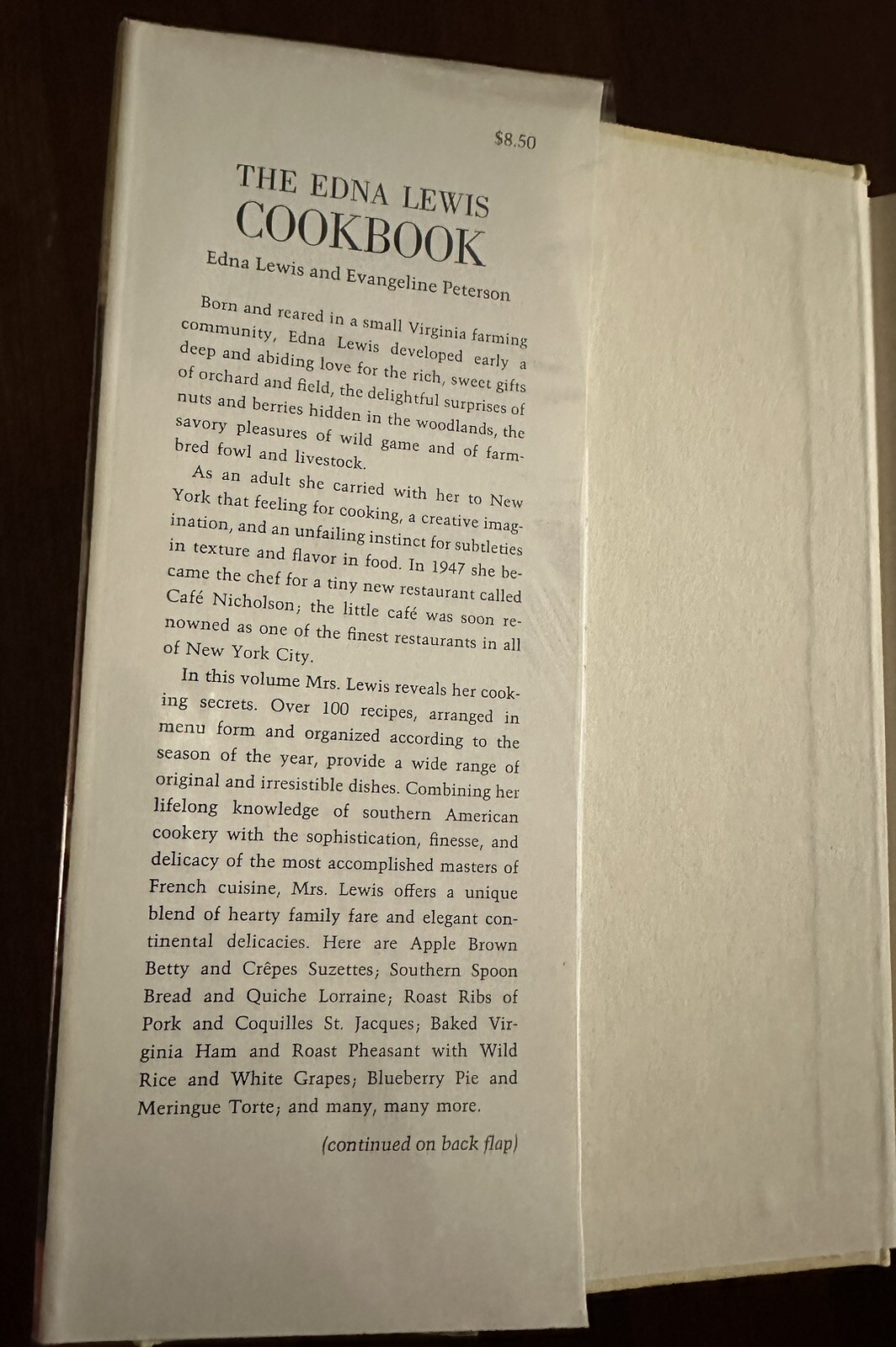 Edna Lewis Cookbook 1st Edition 1st printing 1972 pristine condition