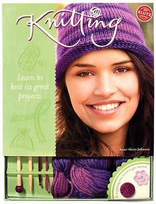Knitting: Learn to Knit Six Great – paperback, Anne Akers Johnson, 9781591743842