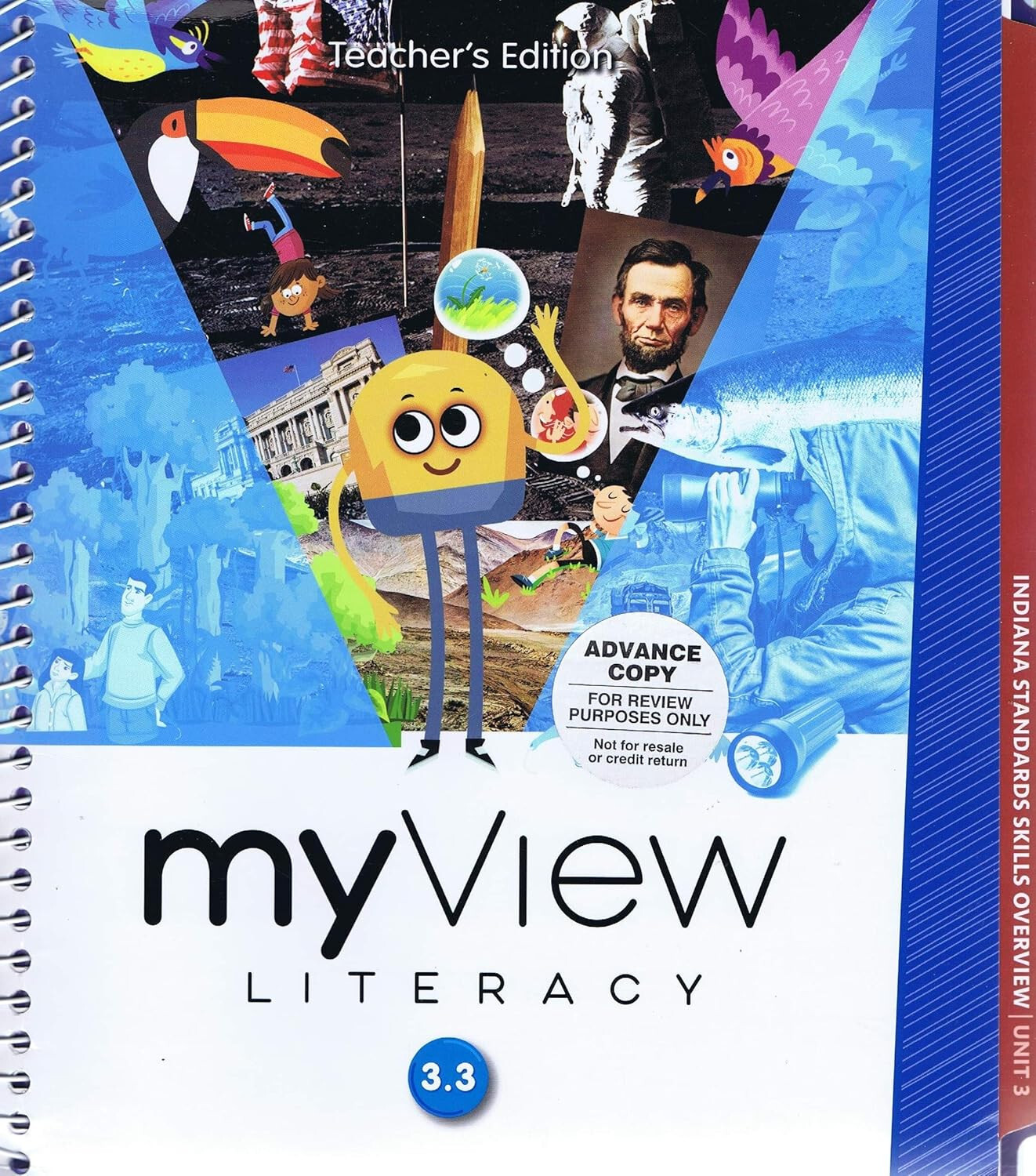 My View Literacy 3.3 Teacher’s – Spiral-bound, by Pearson Education – VG