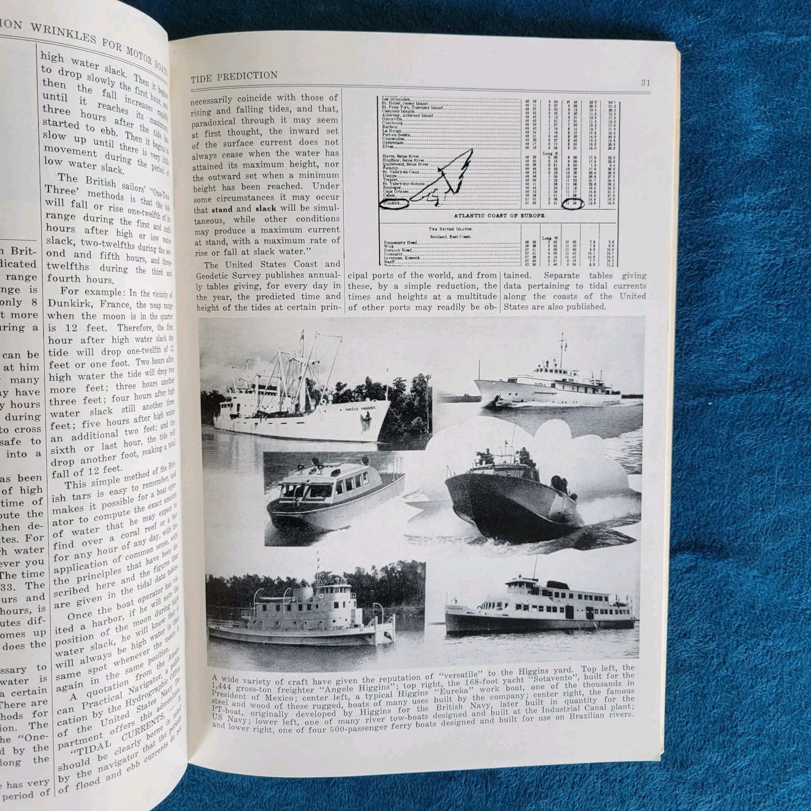 NAVIGATION WRINKLES FOR MOTOR BOATS ; PUBLISHED BY HIGGINS ; 1945 ; 62 PAGES