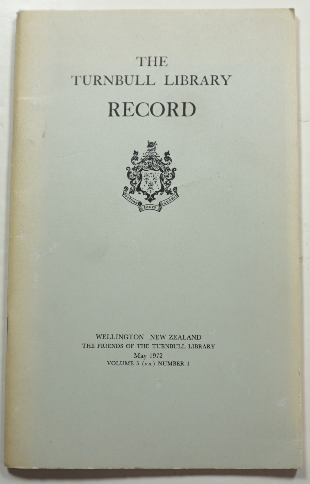 The Turnbull Library Record 5/72 New Zealand History Katherine Mansfield