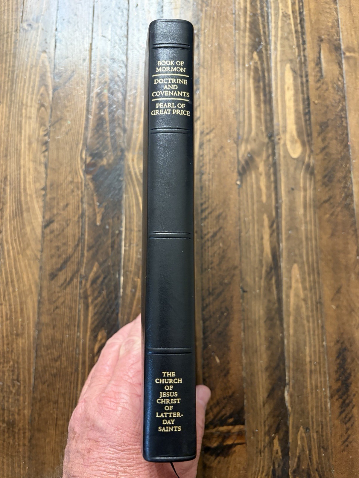 2023 Black Sim Leather Large Print LDS Triple Indexed 9-1/2” X 6-1/4” Clean!
