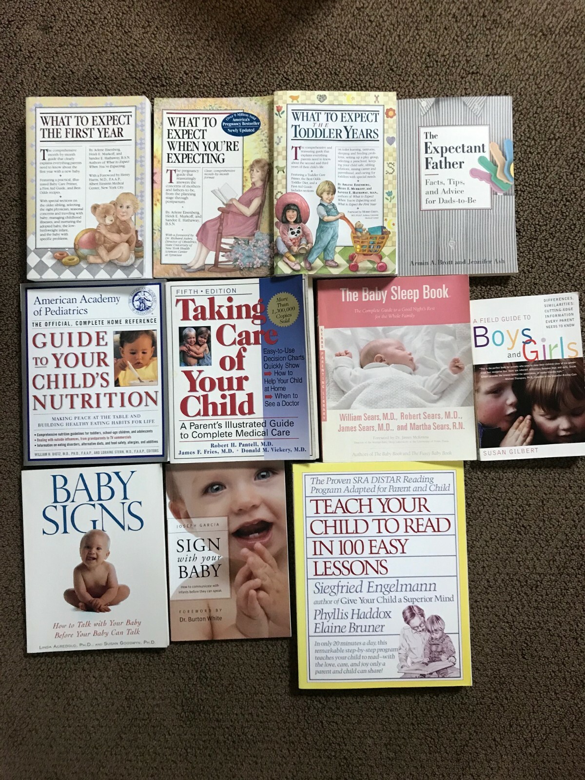 Lot of 11 pregnancy & baby care books incl. What to Expect When You’re Expecting