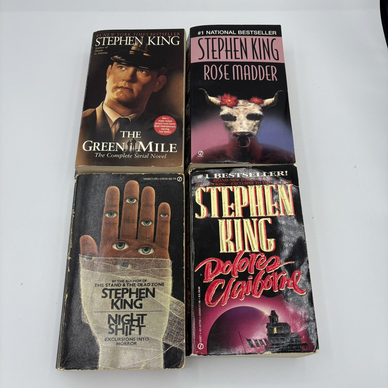 Stephen King Paperback Lot of 4 Horror Rose Madder Night Shift Delores Green E4