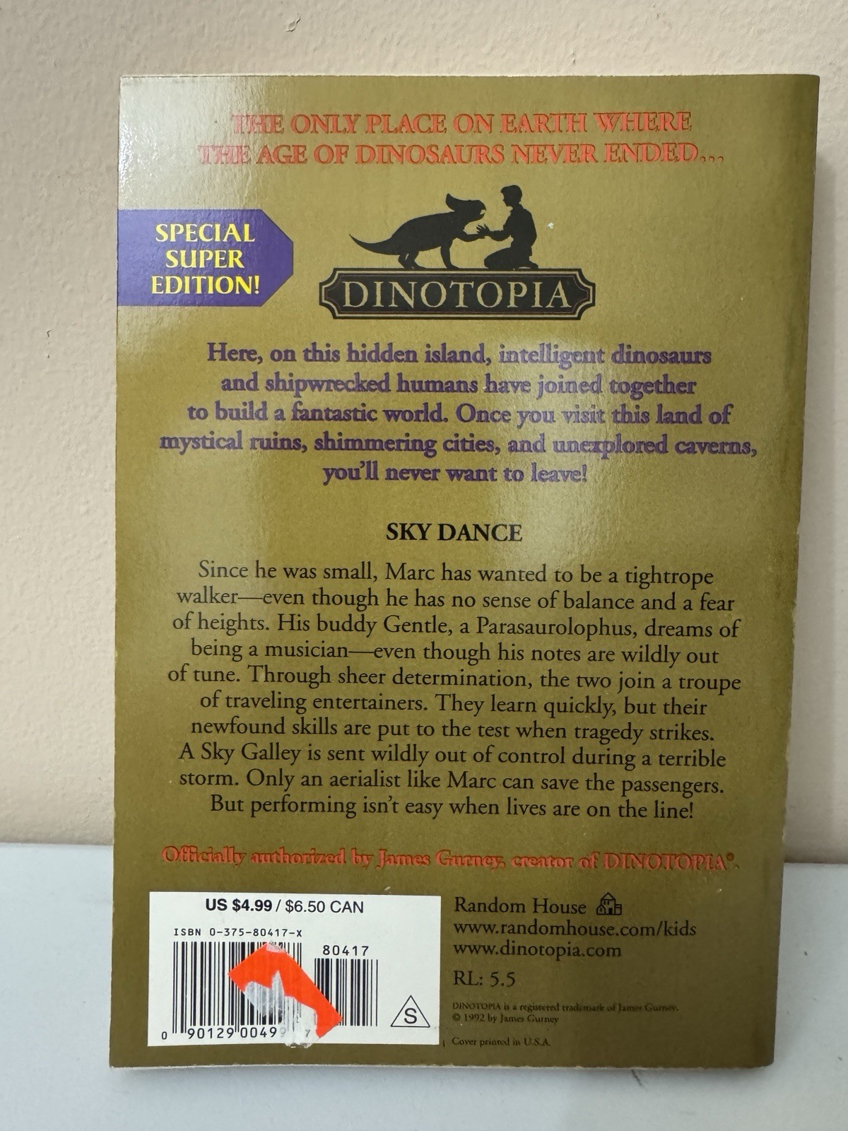 Dinotopia Book #10 Sky Dance (1999)- Scott Ciencin Special Super Edition! NEW!