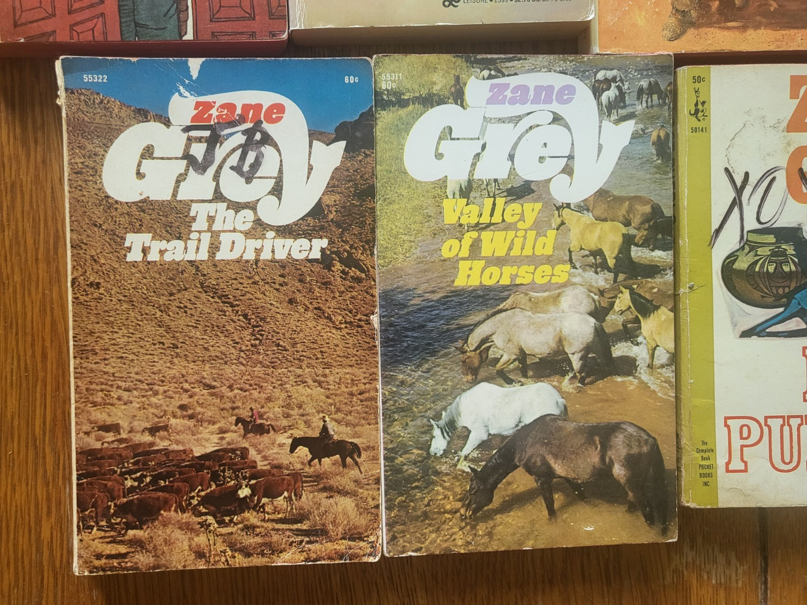 💎 Zane Grey 9 Book Lot VINTAGE – Western Pulp – COMBINE SHIPPING 💎