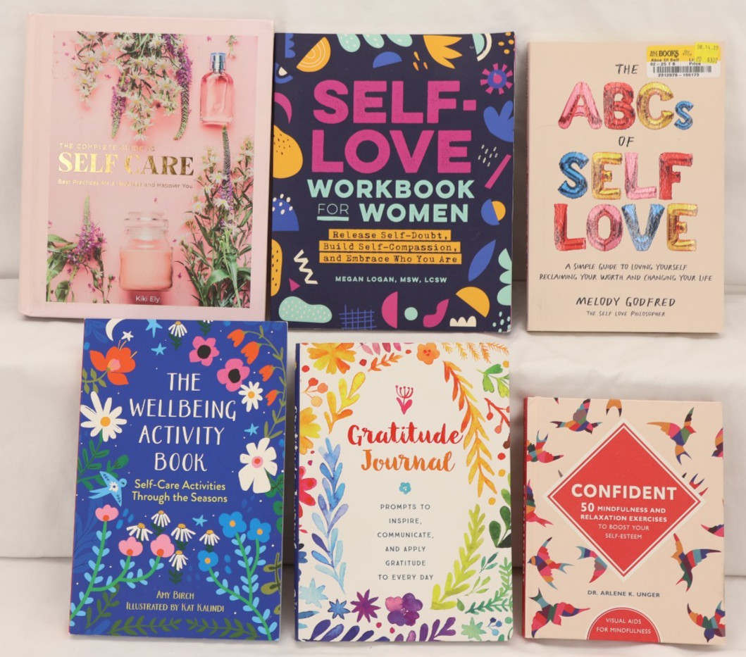 Lot of 5 Self Care / Self Love Books + Journal, B817