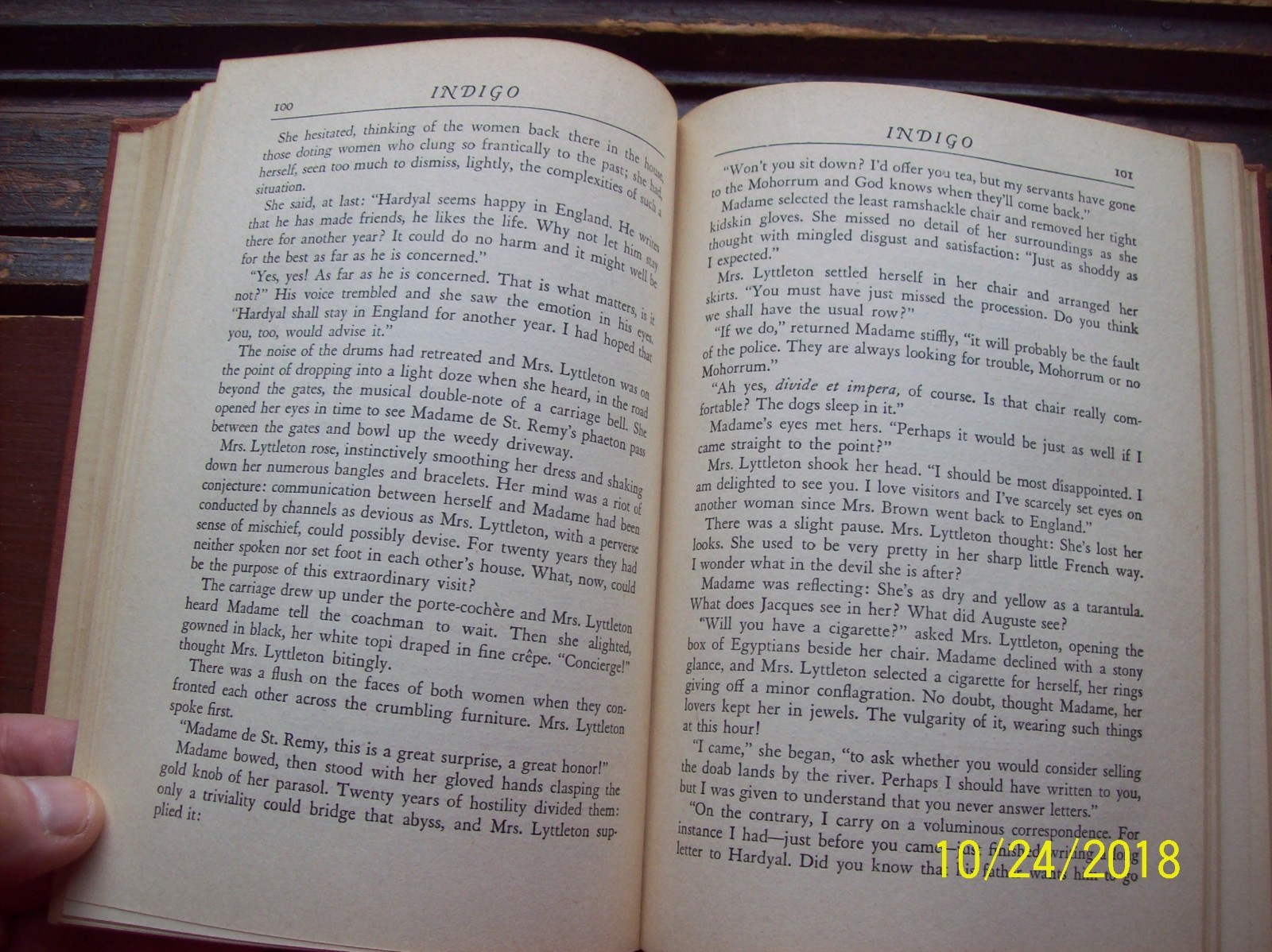 Indigo -Christine Weston- Charles Scribner’s & Sons-1943- Hardcover-374 Pages.