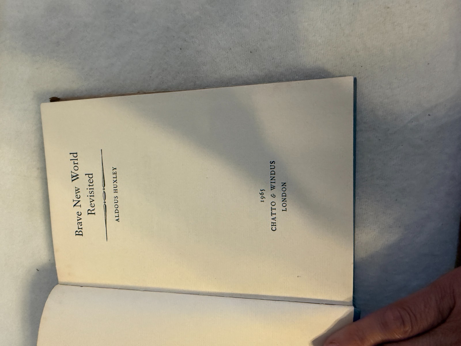 BRAVE NEW WORLD REVISITED Aldous Huxley HC DJ 1965 dystopian essays
