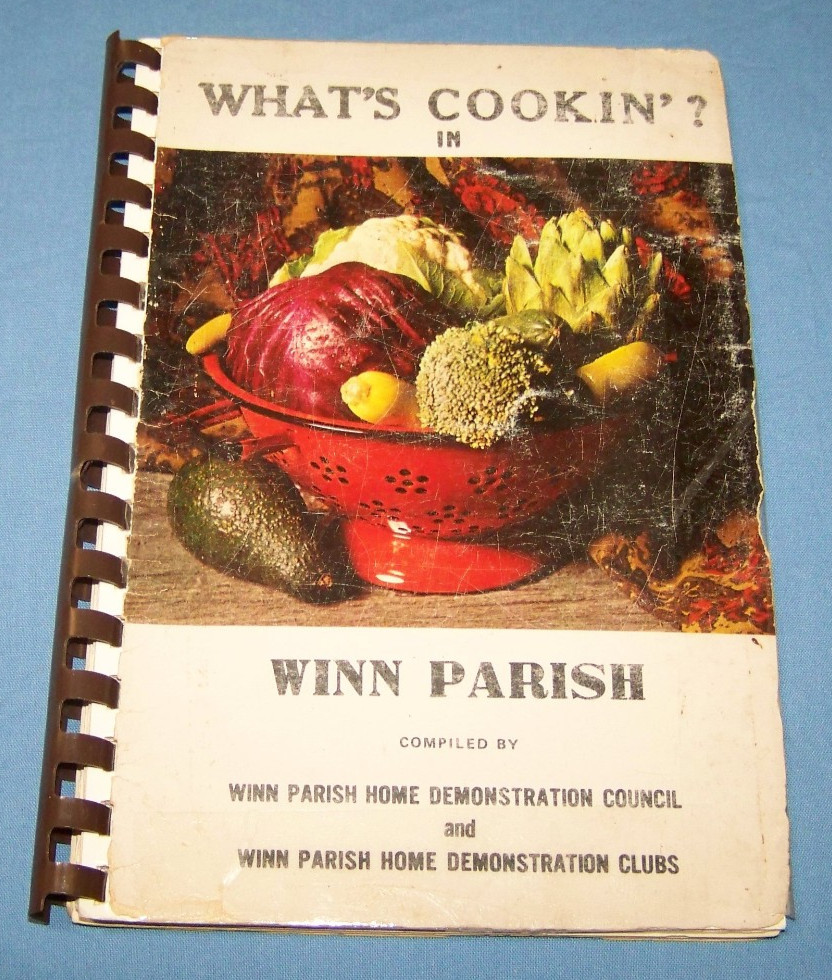 Winn Parish Louisiana Home Demomstartion Clubs Cookbook 1970 vintage