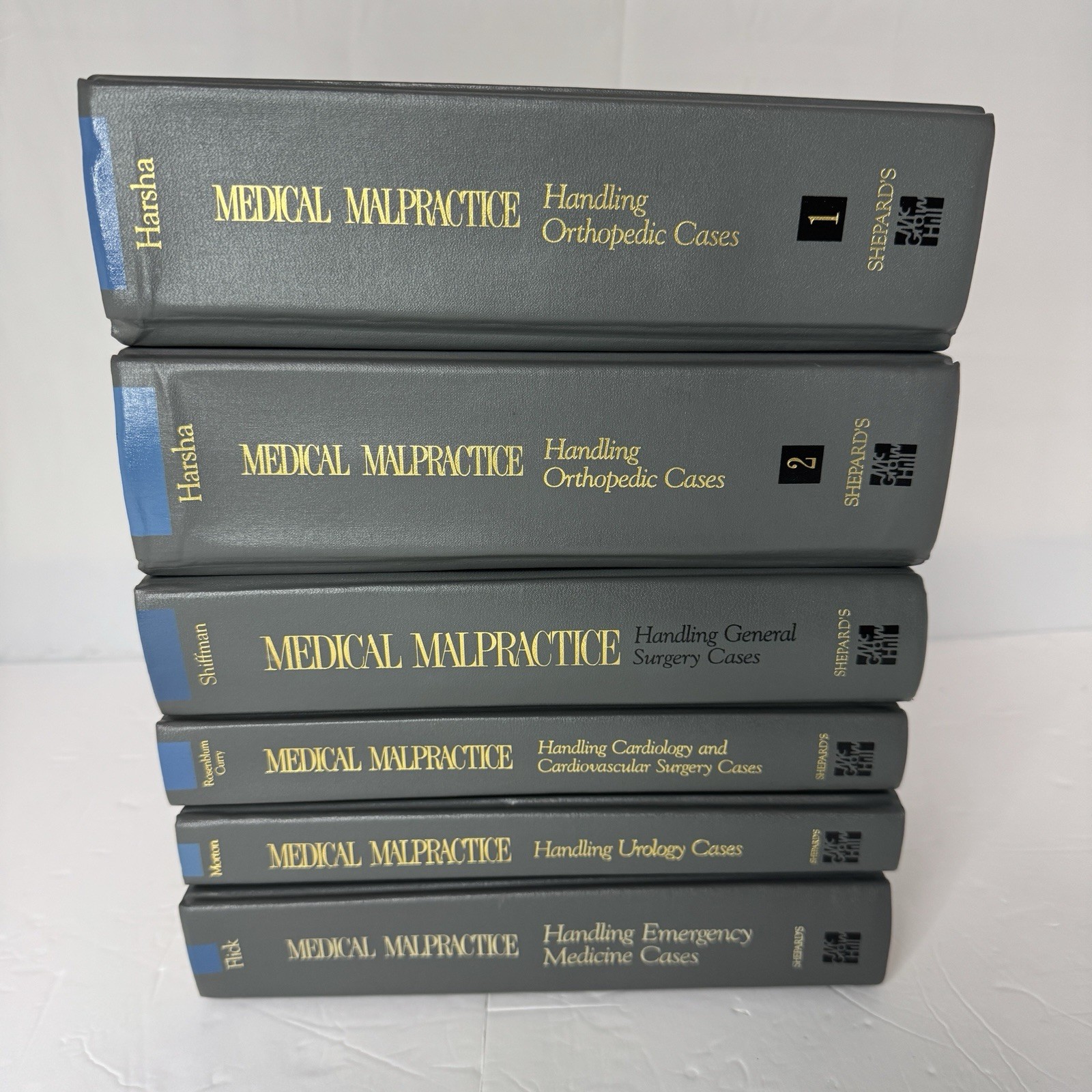 Medical Malpractice Book Lot Of 6 Mc Graw Hill / Shepards Law Emergency & Misc
