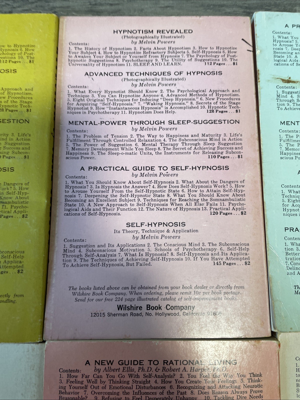 Vintage 1970’s Hypnosis/ Hypnotic Lot of 6 Books – Wilshire Book Co. -FACINATING