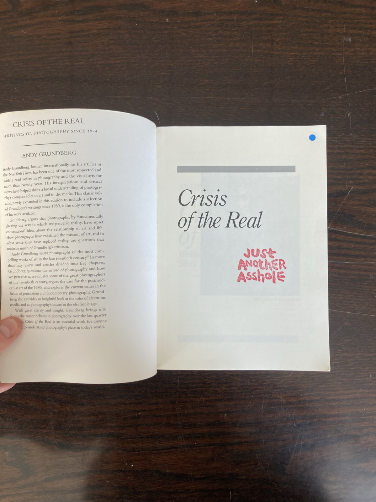 CRISIS OF THE REAL: WRITINGS ON PHOTOGRAPHY, 1974-1989 By Andy Grundberg