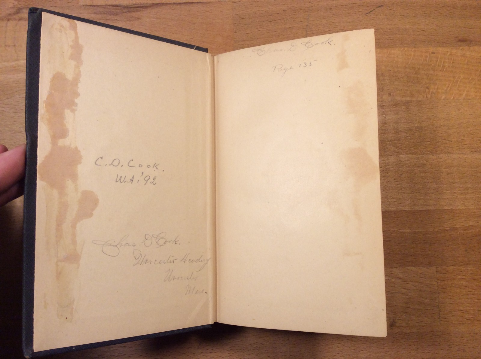 The Alhambra, Washington Irving, 1889 Hardcover, Some Markings