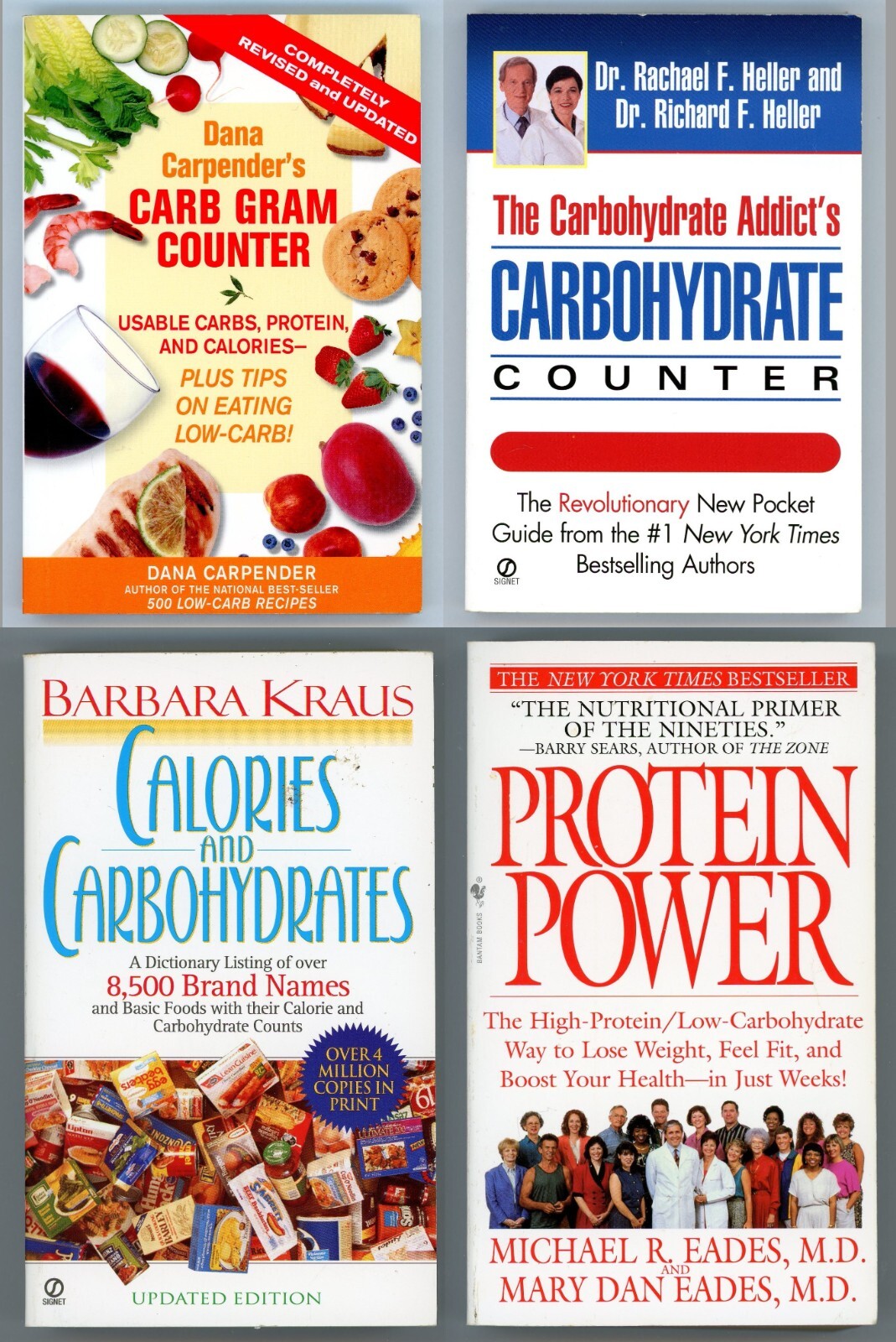 Carbohydrate Protein Diet Lot of 4 Paperback by Various Authors