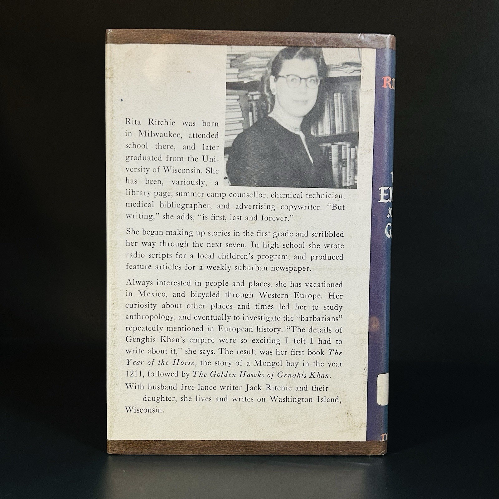 The Enemy at the Gate Rita Ritchie HC DJ 1966 5th Printing Ex-Library