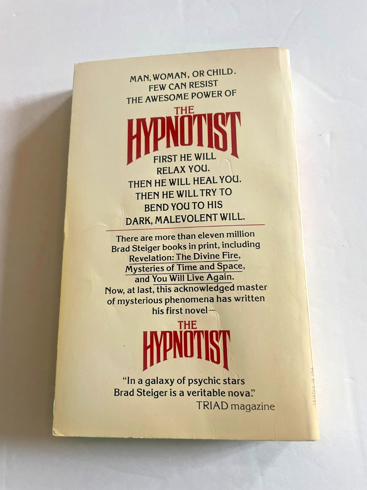 The Hypnotist – Brad Steiger – Vintage Paperback