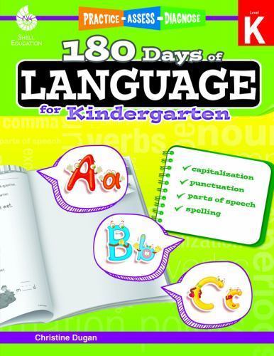 180 Days™: Language for Kindergarten: Pr- 1425811728, Shell Education, paperback